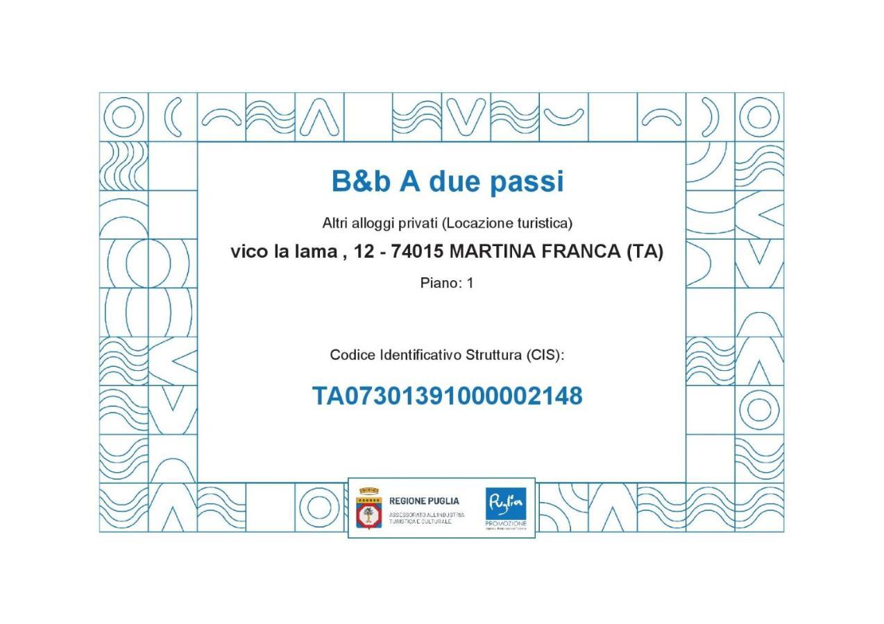 B&B A Due Passi 마르티나프란카 외부 사진